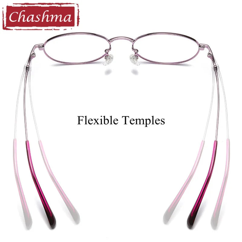 Chashma Ottica Unisex Full Rim Oval Titanium Eyeglasses 391 Full Rim Chashma Ottica   