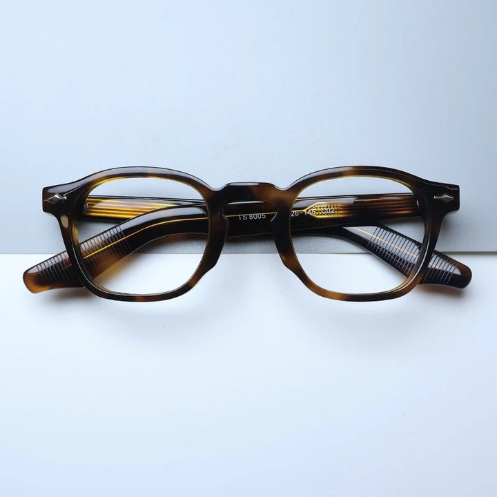 Gatenac Unisex Full Rim Square Acetate Eyeglasses Gxyj1453 Full Rim Gatenac Tortoiseshell