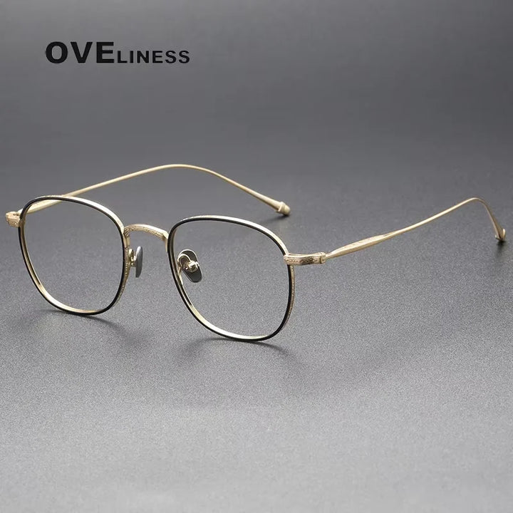 Oveliness Women's Full Rim Polygon Square Titanium Eyeglasses 23090