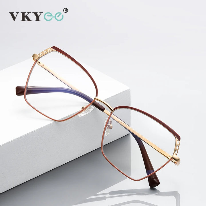 Vicky Women's Full Rim Polygon Alloy Reading Glasses 3110 Reading Glasses Vicky