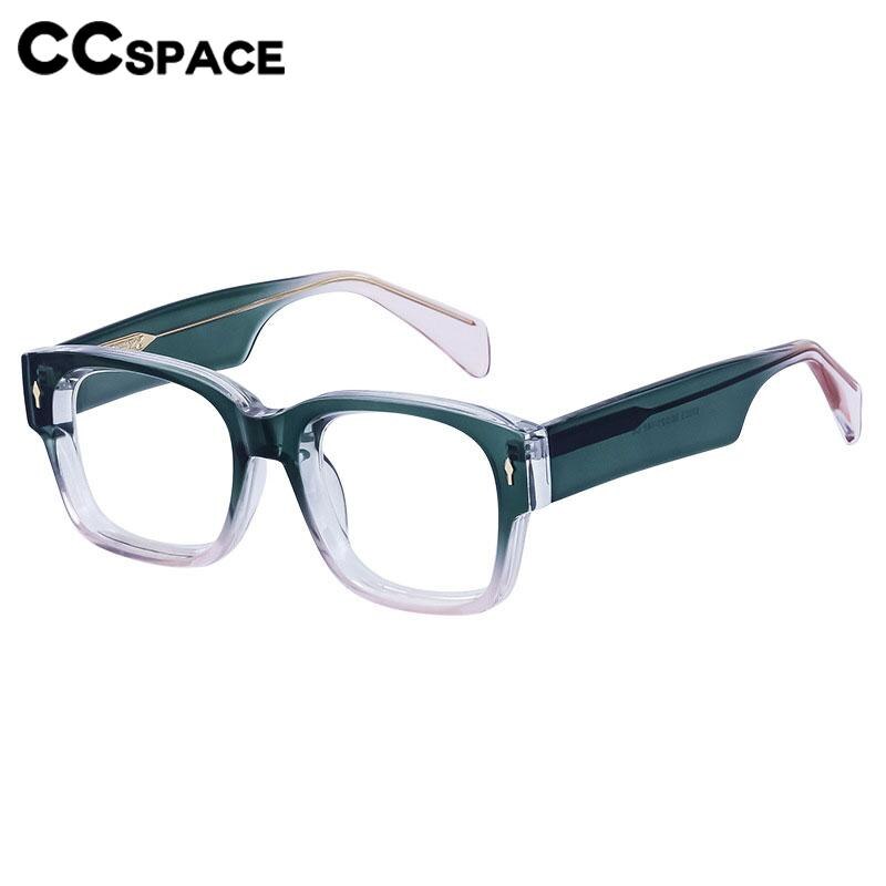 CCspace Unisex Full Rim Square Tr 90 Titanium Eyeglasses 56737 Full Rim CCspace