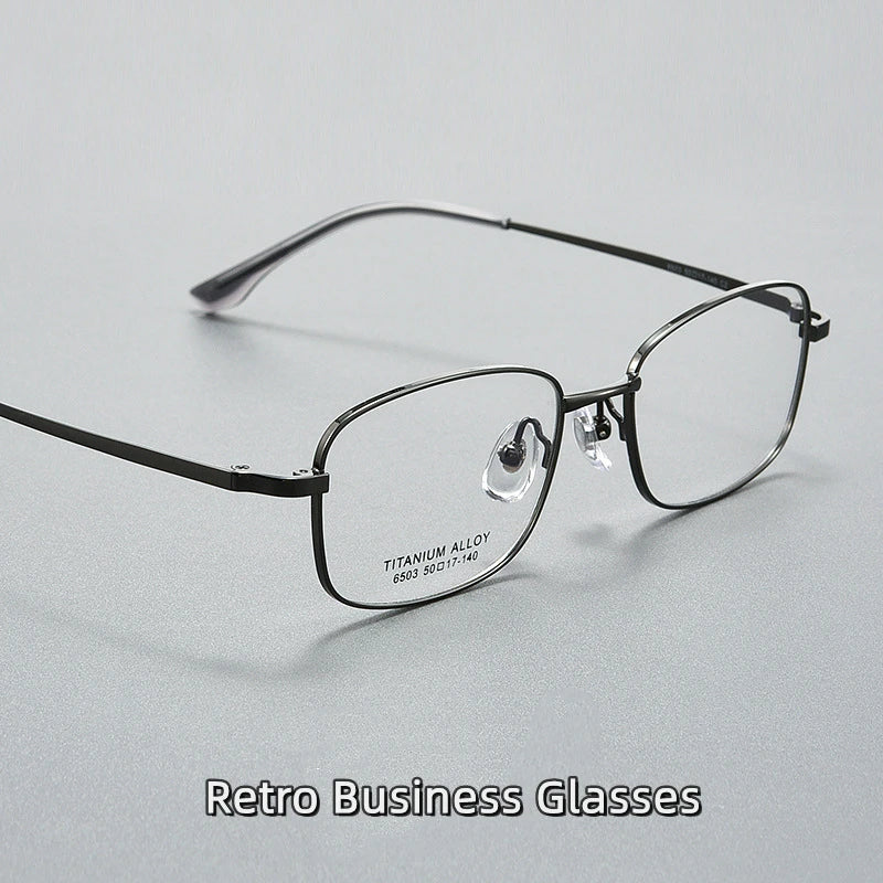 Kocolior Unisex Full Rim Small Square Titanium Eyeglasses 6052 Full Rim Kocolior