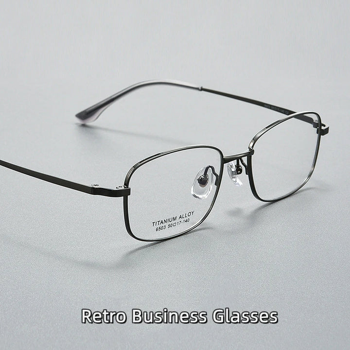 Kocolior Unisex Full Rim Small Square Titanium Eyeglasses 6052 Full Rim Kocolior