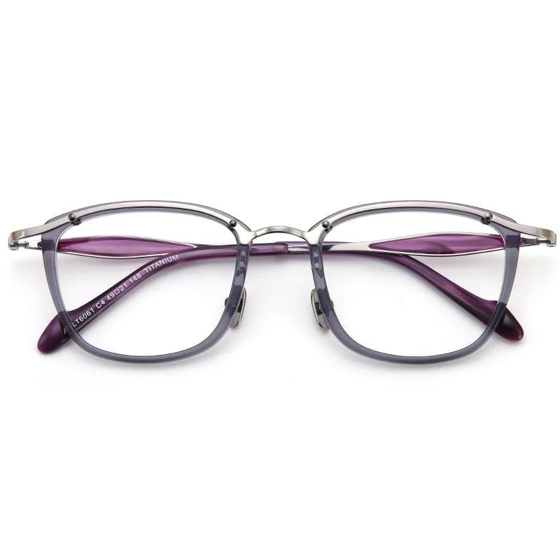 Muzz Unisex Full Rim Square Titanium Eyeglasses 6061 Full Rim Muzz C4