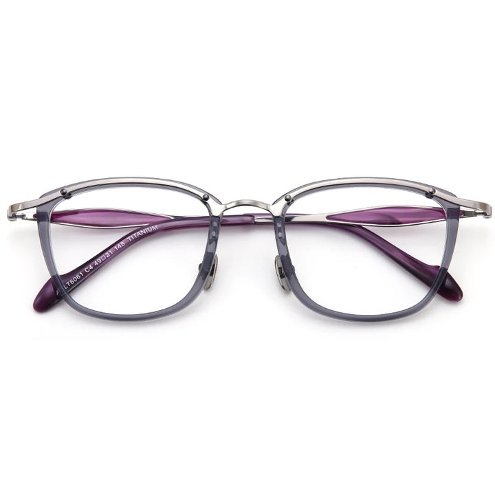 Muzz Unisex Full Rim Square Titanium Eyeglasses 6061 Full Rim Muzz C4