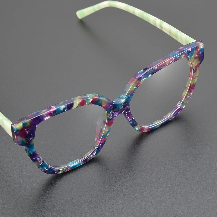 Nobler Unisex Full Rim Cat Eye Acetate Eyeglasses 19340 Full Rim Nobler