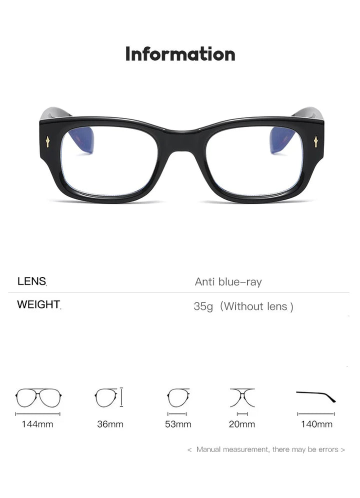 Cubojue Unisex Full Rim Square Plastic Reading Glasses C1 Reading Glasses Cubojue