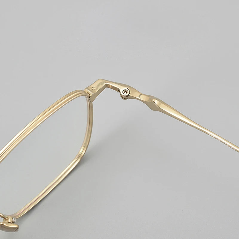 Muzz Unisex Full Rim Square Ip Plated Titanium Eyeglasses Bab82 Full Rim Muzz