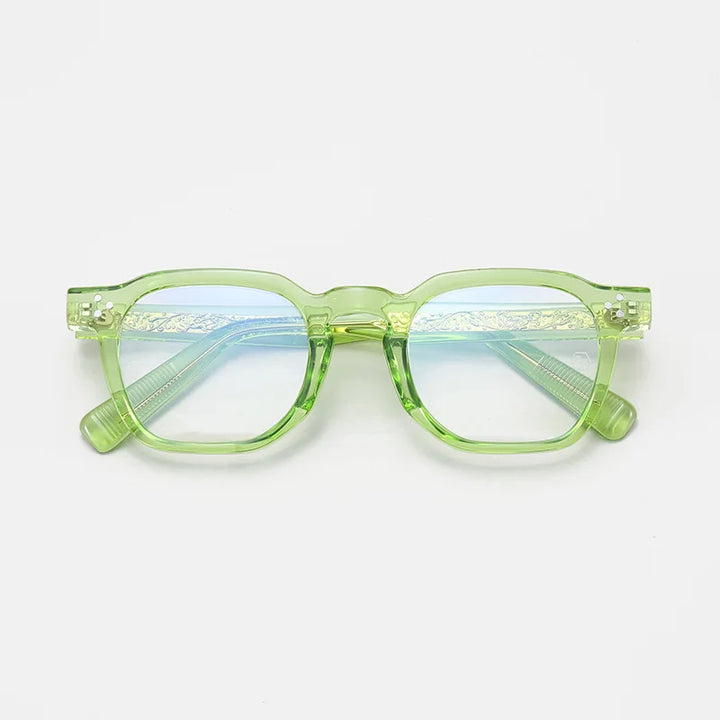 Xbora Women's Full Rim Polygon Tr 90 Acetate Fiber Eyeglasses 581013