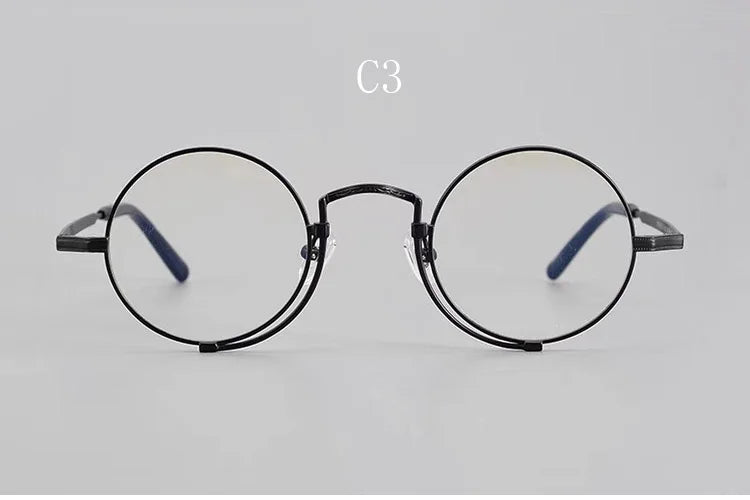 Yujo Unisex Full Rim Round Titanium Eyeglasses 4527 Full Rim Yujo C3 CHINA