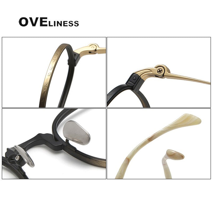 Oveliness Unisex Full Rim Square Titanium Eyeglasses 80866 Full Rim Oveliness