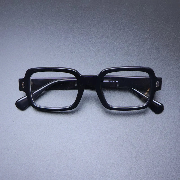 Gatenac Unisex Full Rim Square Acetate Eyeglasses Gxyj-1179 Full Rim Gatenac