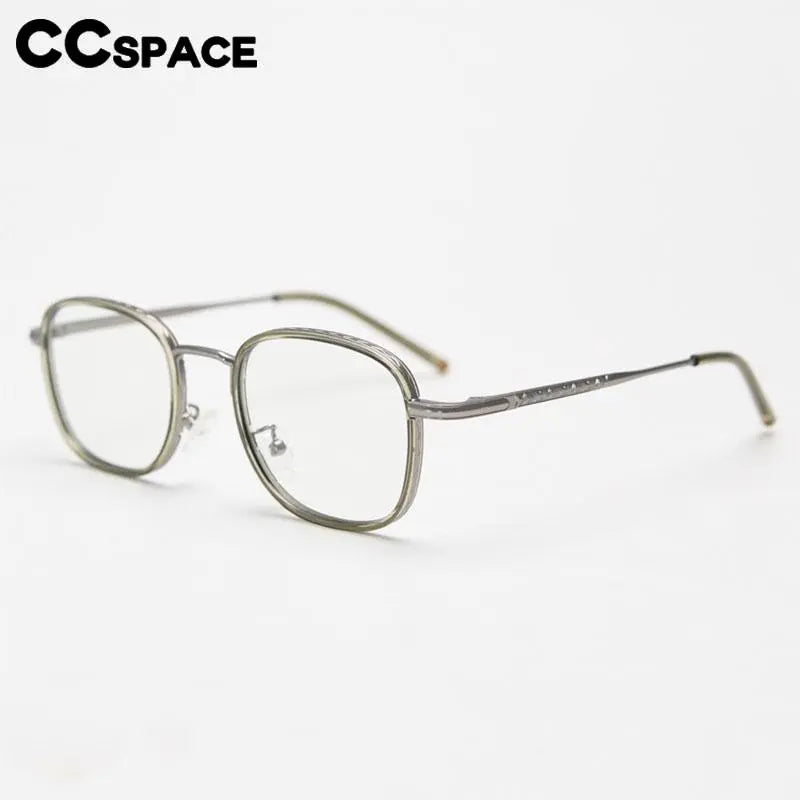 CCspace Unisex Full Rim Square Alloy Eyeglasses 56833 Full Rim CCspace