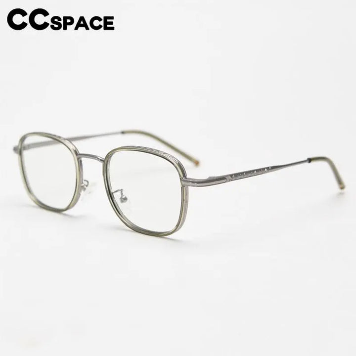 CCspace Unisex Full Rim Square Alloy Eyeglasses 56833 Full Rim CCspace