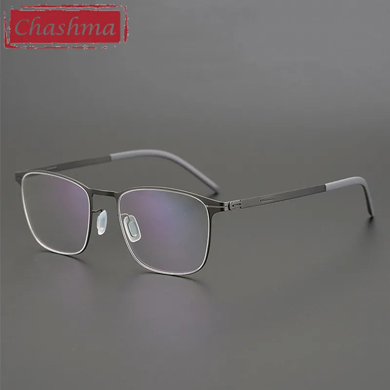 Chashma Ottica Unisex Full Rim Square Titanium Eyeglasses 401 Full Rim Chashma Ottica