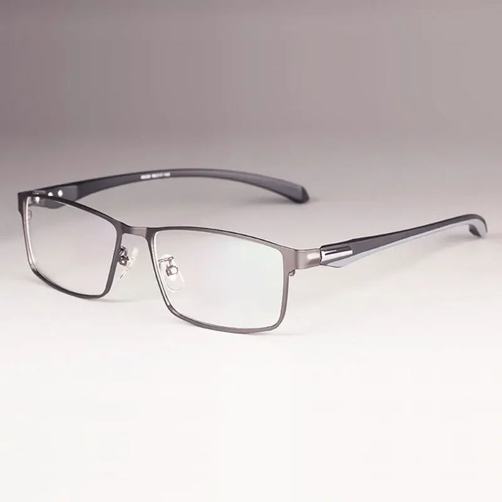 Handoer Unisex Full Semi Rim Square Tr 90 Alloy Eyeglasses 561718