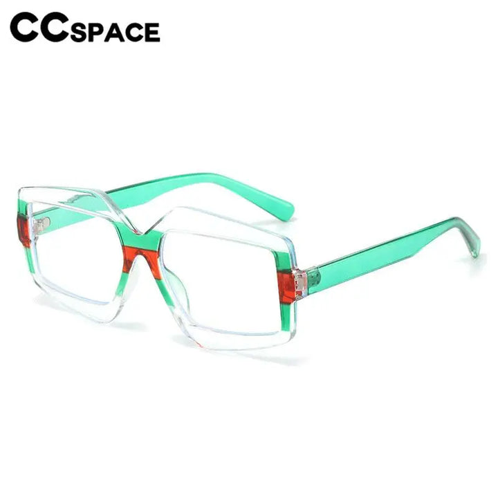 CCspace Unisex Full Rim Square Plastic Eyeglasses Sunglasses 56825 Full Rim CCspace
