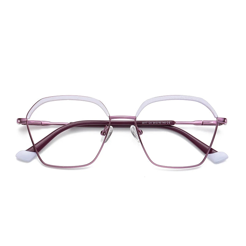 Vicky Women's Full Rim Polygon Alloy Reading Glasses 3017 Reading Glasses Vicky