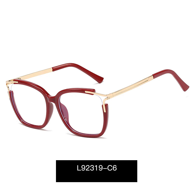 Handoer Women's Full Rim Square Cat Eye Tr 90 Alloy Eyeglasses 892319