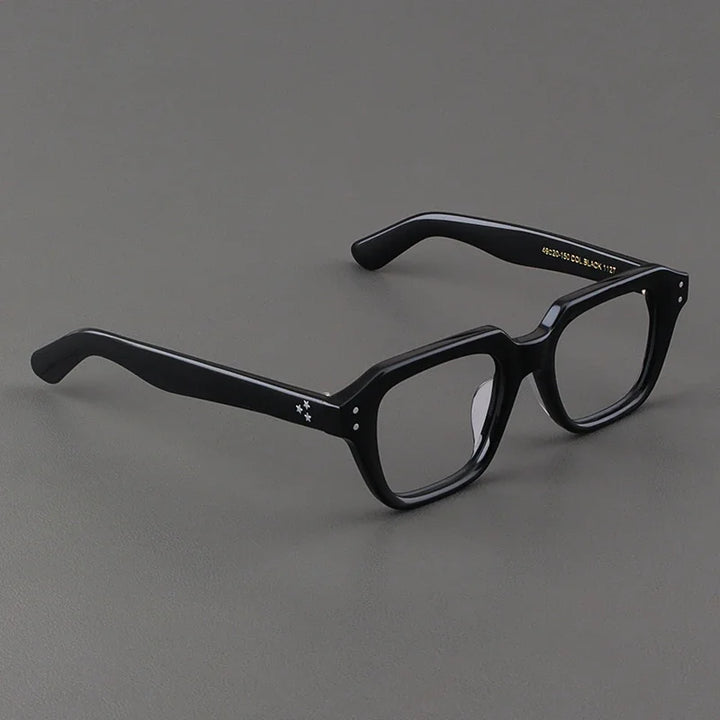 Hewei Women's Full Rim Flat Top Square Frosted Acetate Eyeglasses 49145 Full Rim Hotochki C3 CHINA