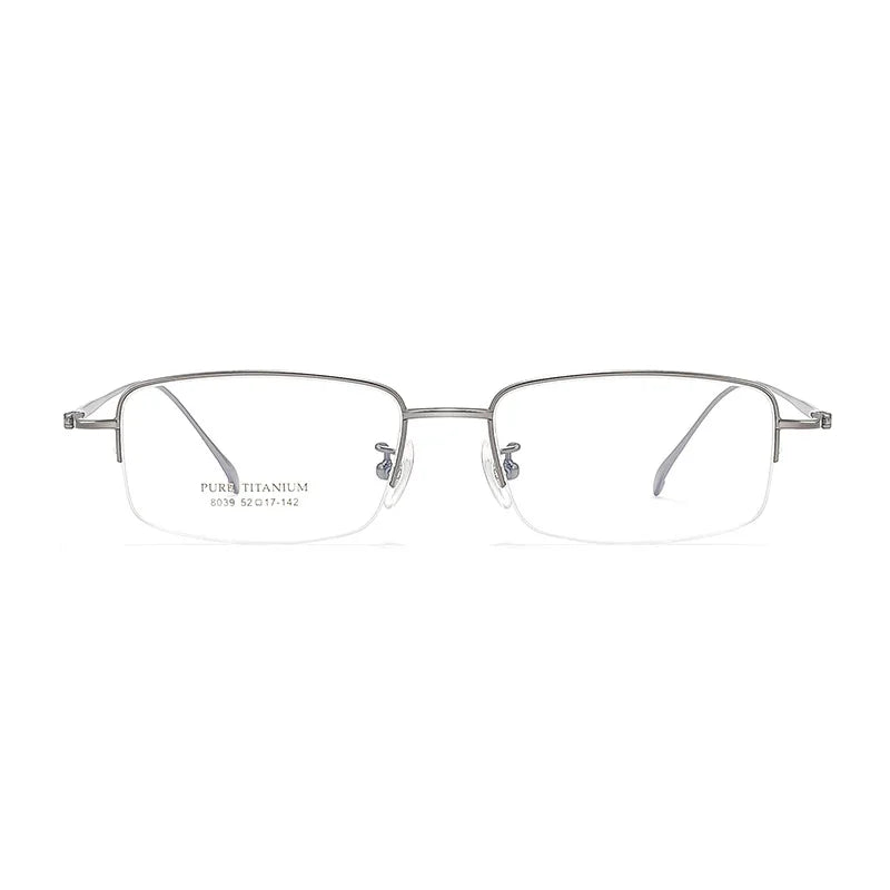 Vicky Unisex Semi Rim Square Titanium Reading Glasses V0839 Reading Glasses Vicky