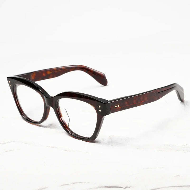 Muzz Unisex Full Rim Square Polygon Thick Acetate Eyeglasses 416764