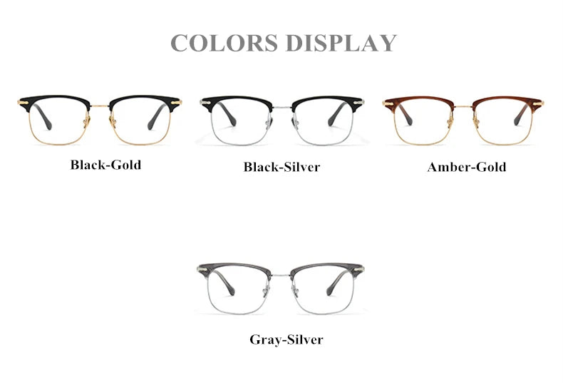 Black Mask Unisex Full Rim Square Titanium Acetate Eyeglasses M2049 Full Rim Black Mask