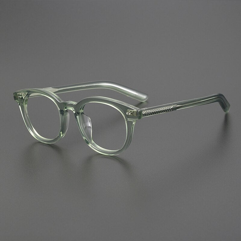 Gatenac Unisex Full Rim Round Square Handcrafted  Acetate Eyeglasses Gxyj1028 Full Rim Gatenac