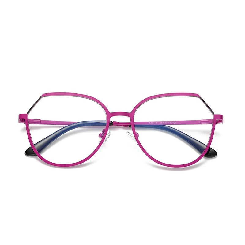 Vicky Women's Full Rim Polygon Alloy Reading Glasses 3034 Reading Glasses Vicky