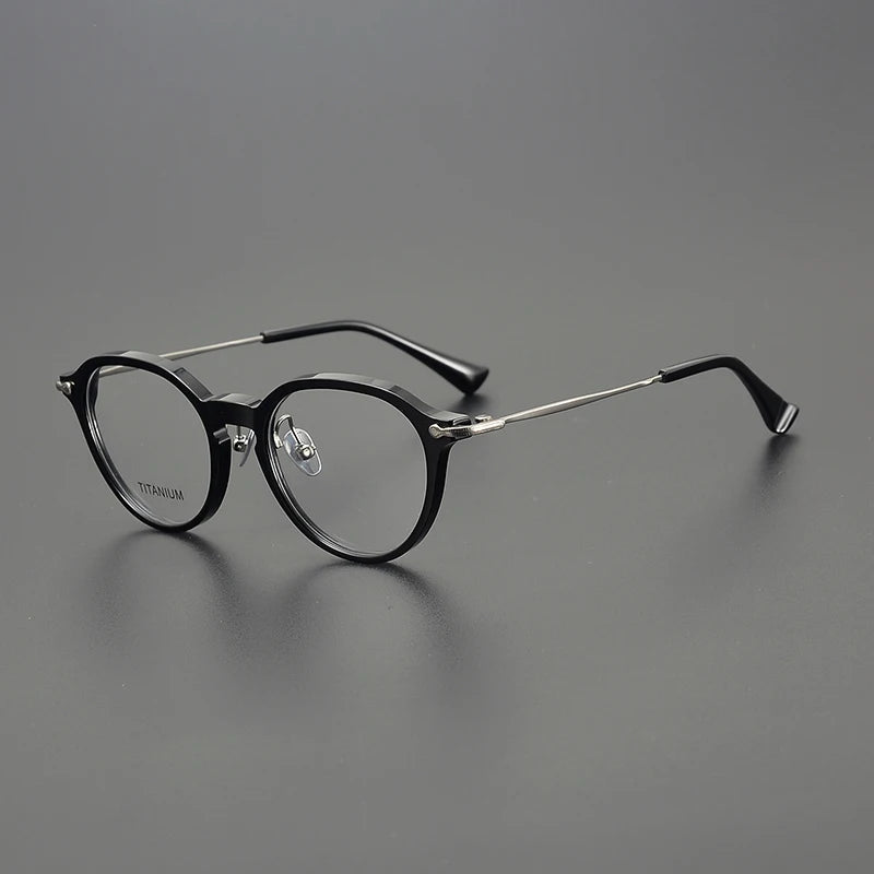 Nobler Unisex Full Rim Flat Top Acetate Titanium Eyeglasses M131 Full Rim Nobler C1