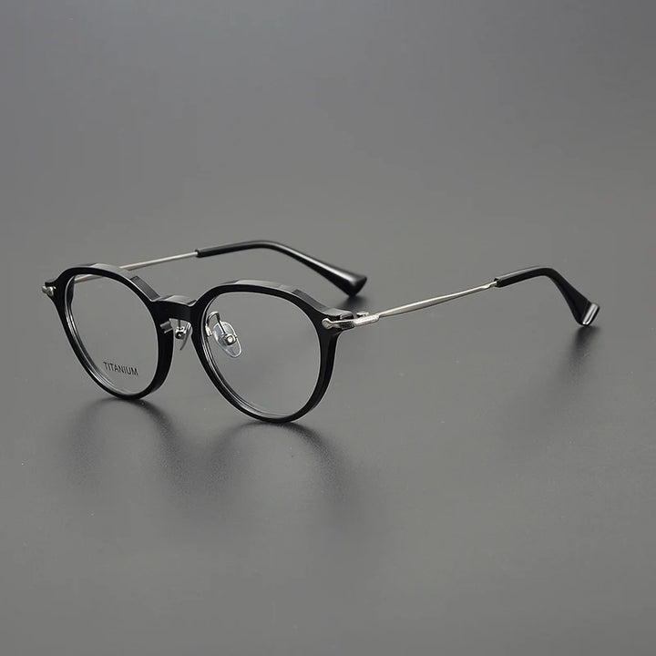 Nobler Unisex Full Rim Flat Top Acetate Titanium Eyeglasses M131 Full Rim Nobler C1