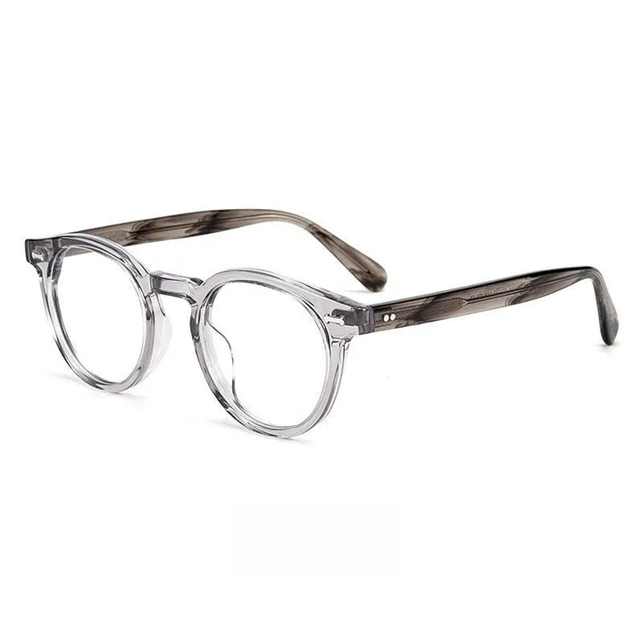 Yimaruili Unisex Full Rim Round Acetate Eyeglasses Kbt9861 Full Rim Yimaruili Eyeglasses