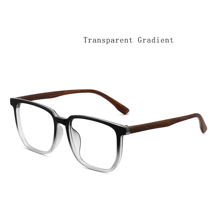 Hdcrafter Unisex Full Rim Square Tr 90 Acetate Eyeglasses 752323 Full Rim Hdcrafter Eyeglasses Transparent-Gradient