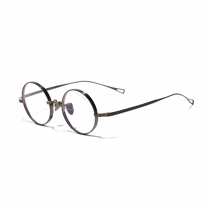 Ralferty Unisex Full Rim Round Titanium Eyeglasses 99274