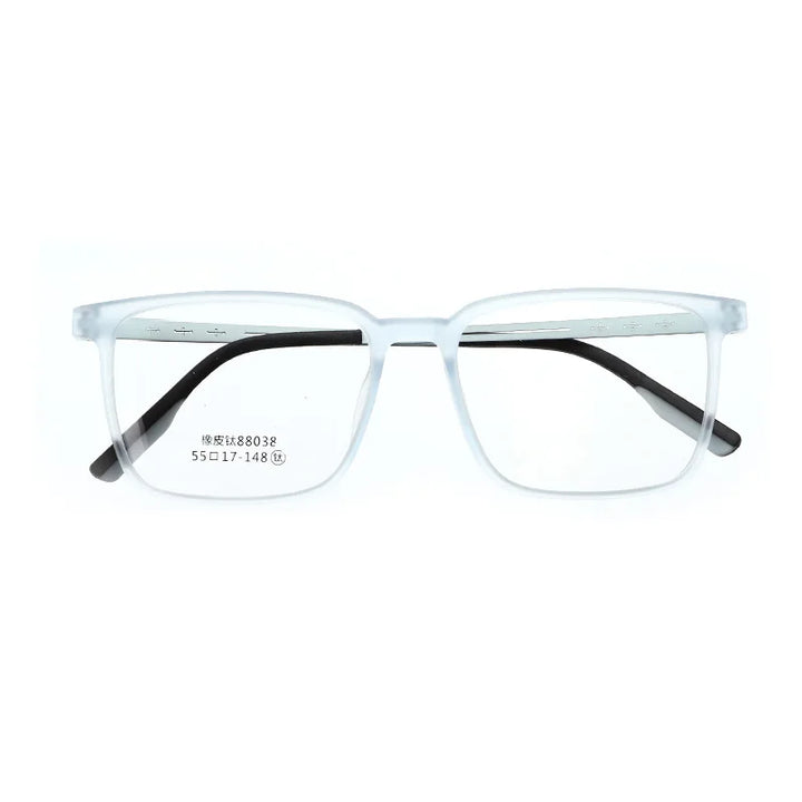 Xbora Unisex Full Rim Square Tr 90 Titanium Eyeglasses 88038