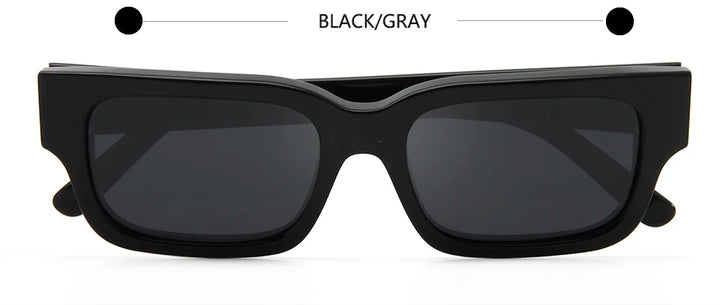 Esnbie Unisex Full Rim Square Thick Acetate Sunglasses 230121