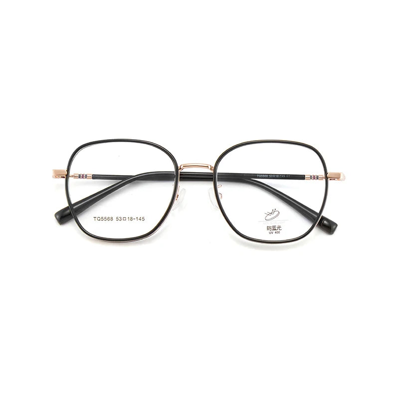Xbora Unisex Full Rim Polygon Square Alloy Eyeglasses 15568