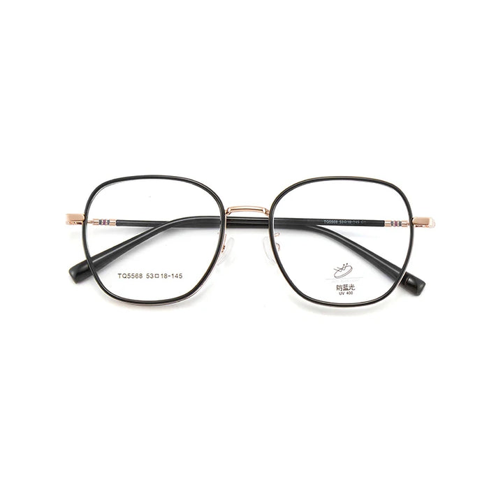 Xbora Unisex Full Rim Polygon Square Alloy Eyeglasses 15568