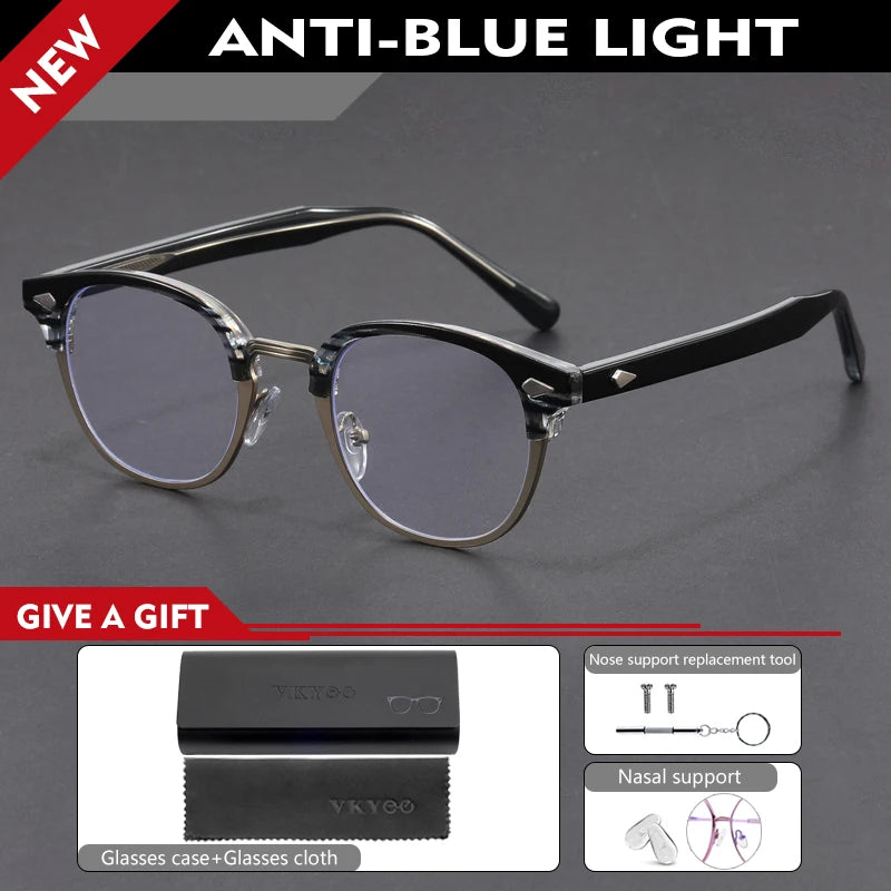 Vicky Unisex Full Rim Round Tr 90 Titanium Reading Glasses 10306
