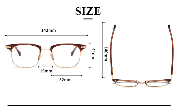 Black Mask Unisex Full Rim Square Titanium Acetate Eyeglasses M2049 Full Rim Black Mask