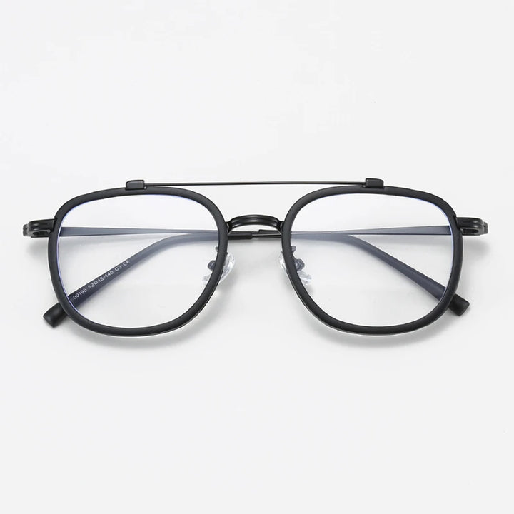 Xbora Unisex Full Rim Square Tr 90 Alloy Double Bridge Eyeglasses 44195