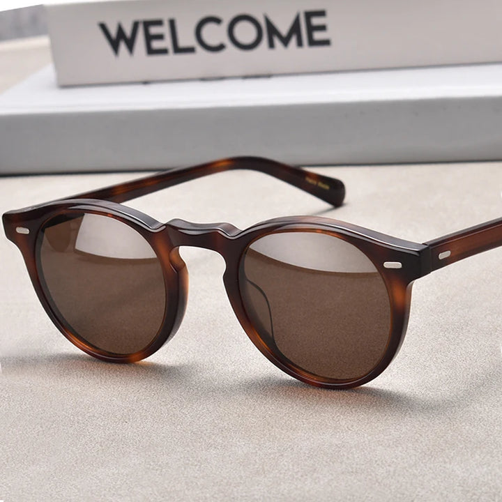Black Mask Unisex Full Rim Round Acetate Polarized Sunglasses Ov5186 Full Rim Black Mask