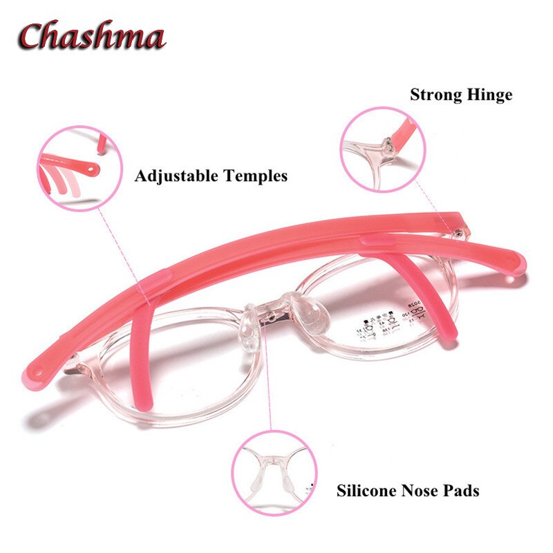 Chashma Unisex Children's Full Rim Round Tr 90 Titanium Eyeglasses 5028 Full Rim Chashma