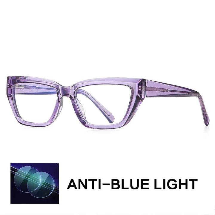 Gatenac Women's Full Rim Square Tr 90 Titanium Reading Glasses G2155