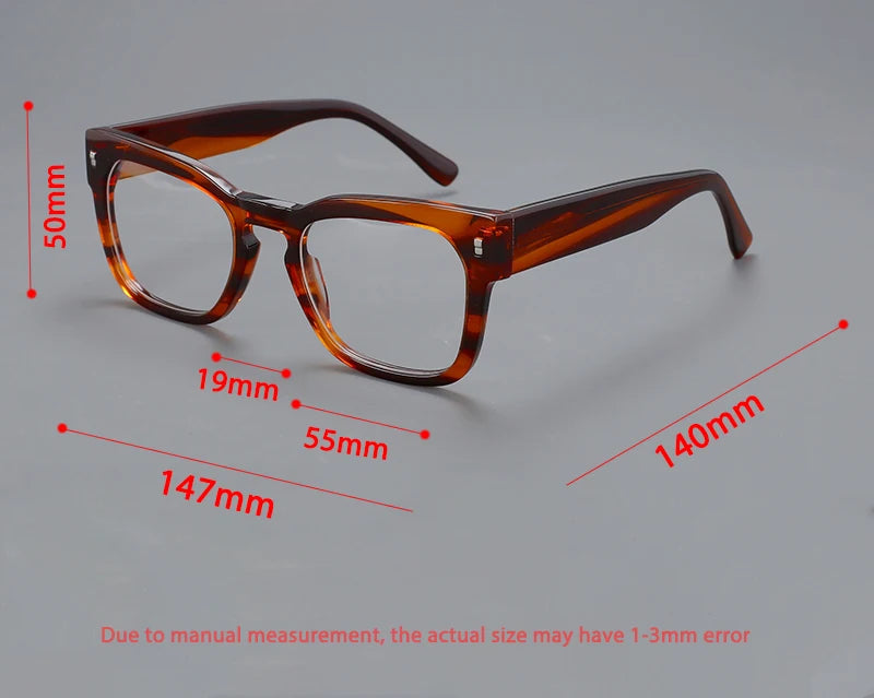 CCspace Unisex Full Rim Square Cat Eye Acetate Eyeglasses 57232 Full Rim CCspace