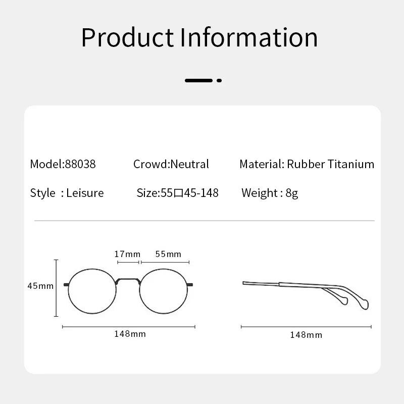 Xbora Unisex Full Rim Square Tr 90 Titanium Eyeglasses 88038