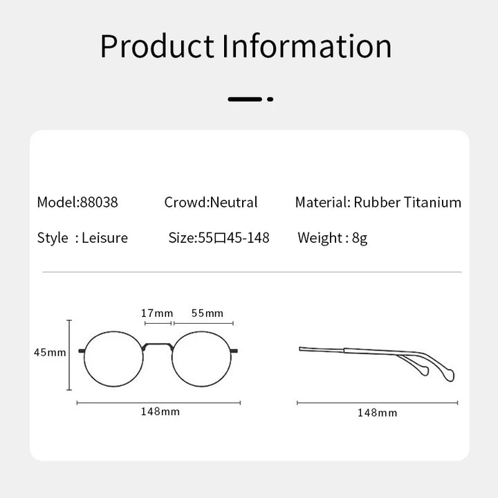 Xbora Unisex Full Rim Square Tr 90 Titanium Eyeglasses 88038