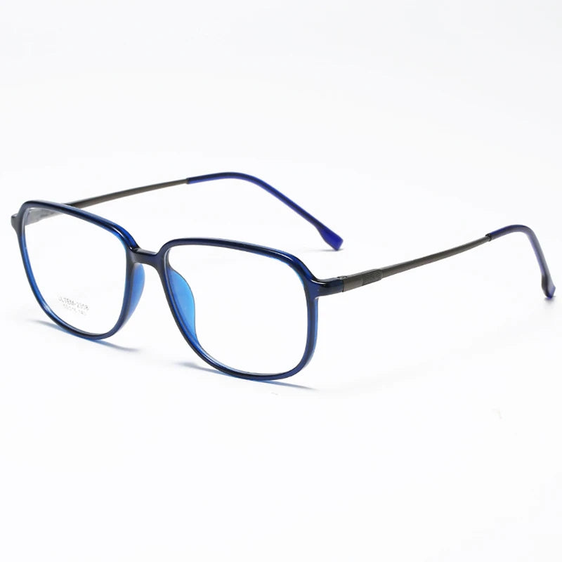 Xbora Women's Full Rim Polygon Tr 90 Steel Eyeglasses 72308