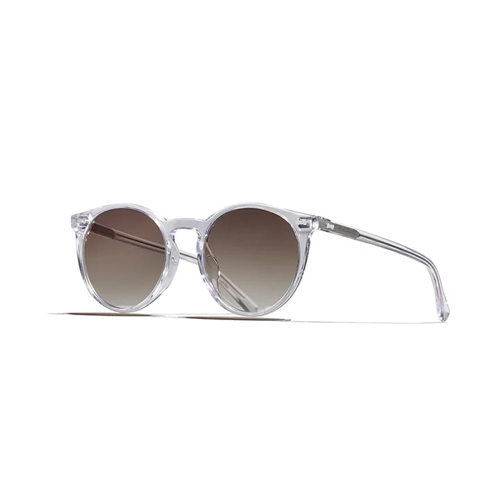 Hewei Women's Full Rim Round Acetate Sunglasses 0014 Sunglasses Hewei clear as picture