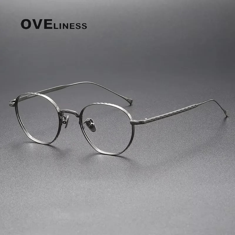 Oveliness Unisex Full Rim Oval Square Titanium Eyeglasses 313163